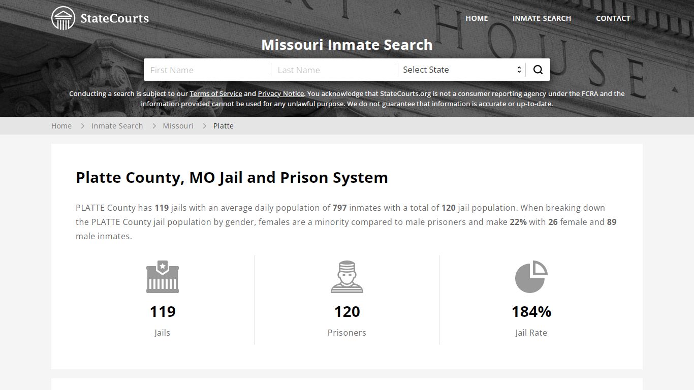 Platte County, MO Inmate Search - StateCourts