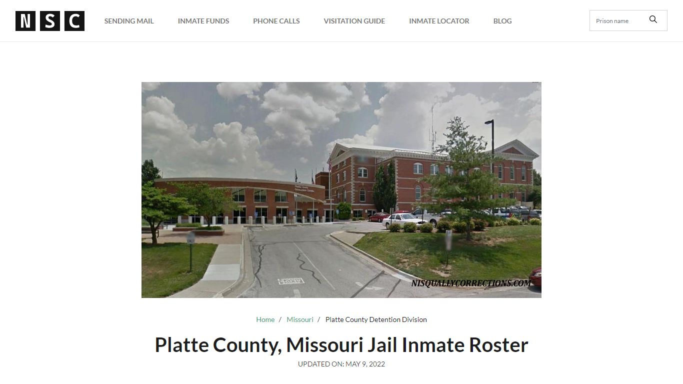 Platte County, Missouri Jail Inmate List